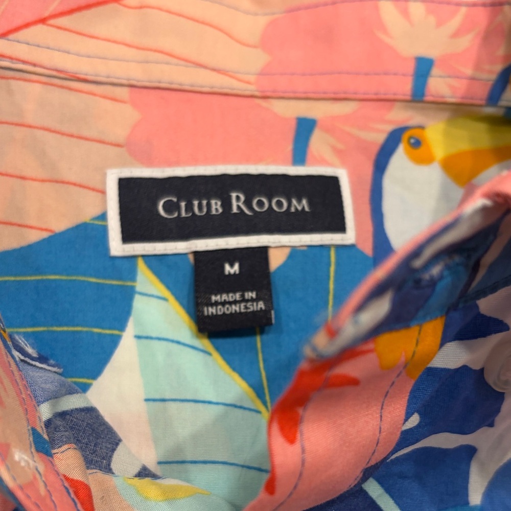 Club Room Men's Colorful Tropical Button Down Shirt - Picture 2 of 7
